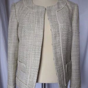 Banana Republic Jacket Cropped Blazer Cream Sz 4